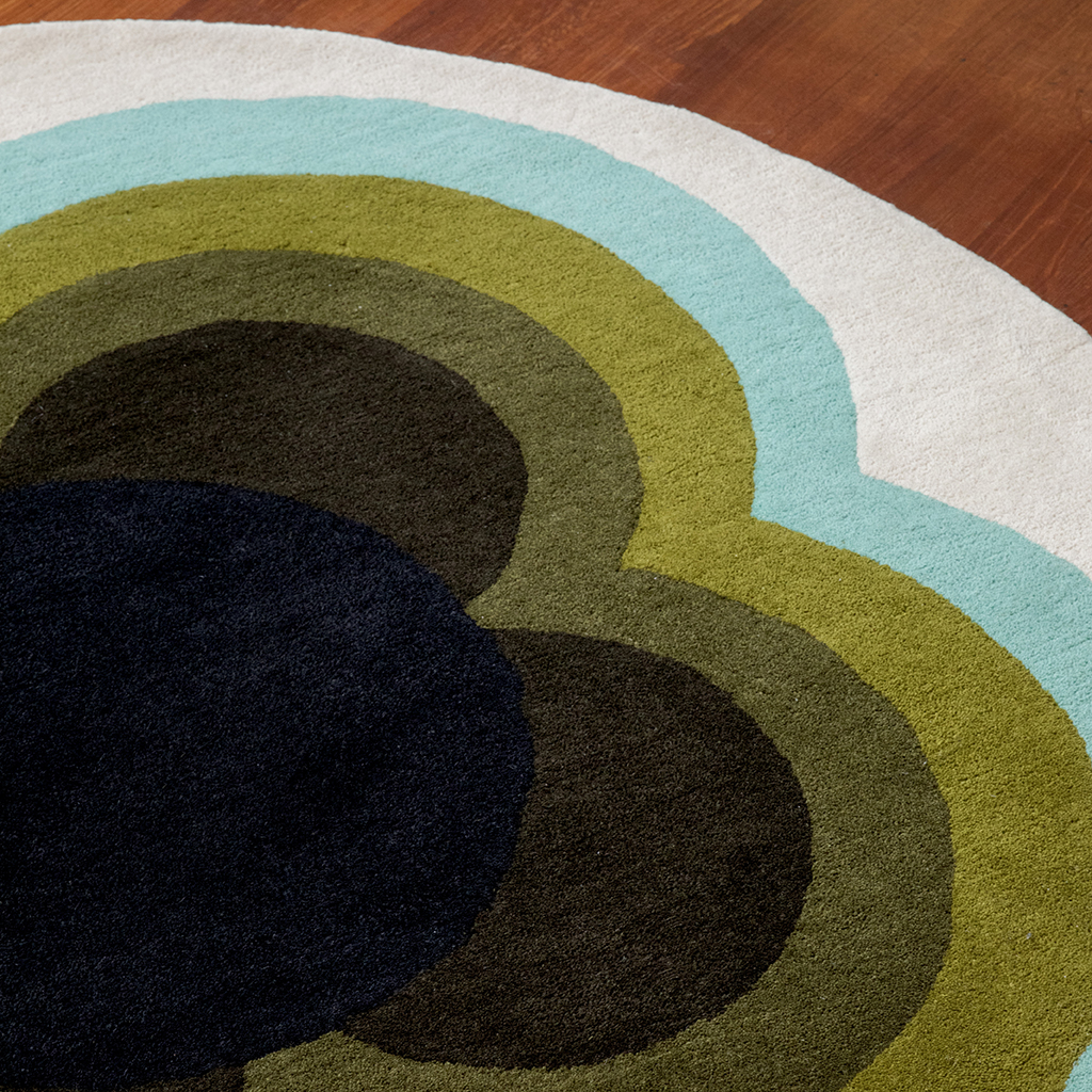 Χαλί Sunflower 060007 OLIVE Orla Kiely - 200 cm round