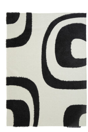 Χαλί Toscana Shaggy SHIRA BLACK WHITE Royal Carpet - 160 x 230 cm